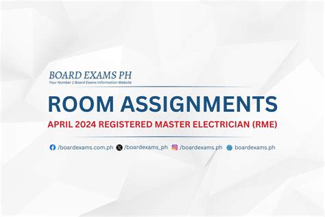 prc room assignment april 2024|ROOM ASSIGNMENTS: April 2024 Registered Electrical .